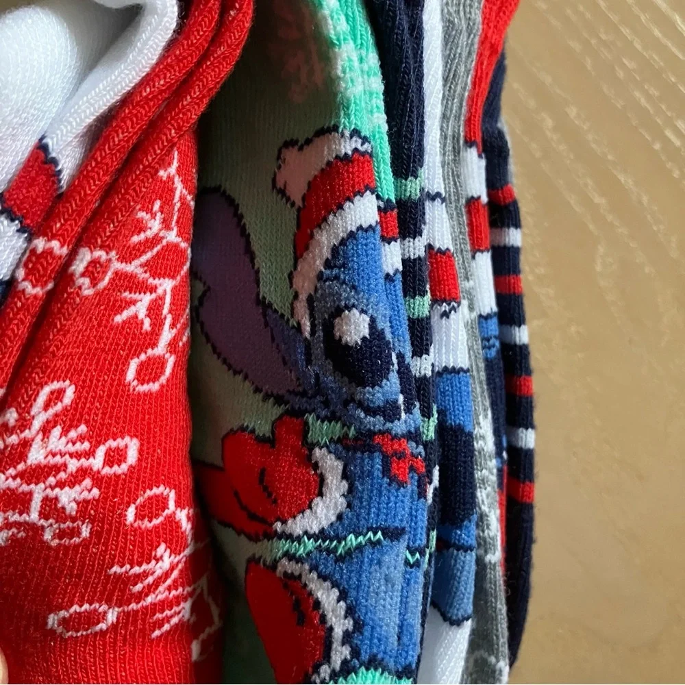 DISNEY Lilo and Stitch and Scrump Christmas Socks - 9 Pair Variety Pack NWT